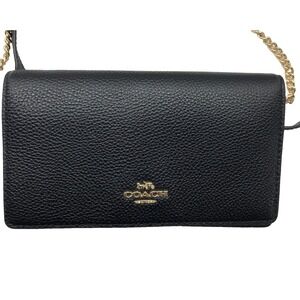 Coach 68338 Convertible Belt Bag Crossbody Black Leather fanny